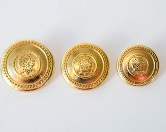 Metal Effect Military Style Gold Half Ball Shank Buttons 14mm Pack Of 6 - Foto 9