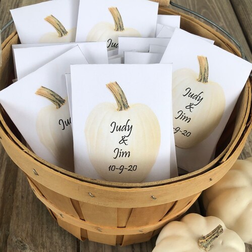 Custom Fall Wedding Seed Packet Favors. Pumpkin Wedding Etsy