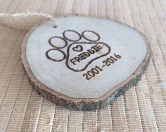 Pet Ornament Gift Memorial Dog Christmas Ornaments Paw Print Loss Gifts Keepsake