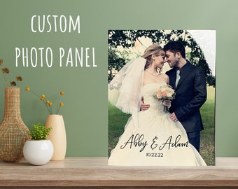 Wood Photo Panel, Large Wedding Photo, wedding photo gift, custom wedding photo keepsake, large wedding photograph, deluxe wedding photo