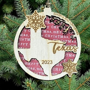 Texas Ornament, Texas Decor, Texas Christmas, Texas cutout, Texas Gifts, Texas Home Decor, Texas State