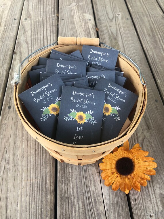 Sunflower Wedding Favors Sunflowers Seed Wedding Favors Etsy