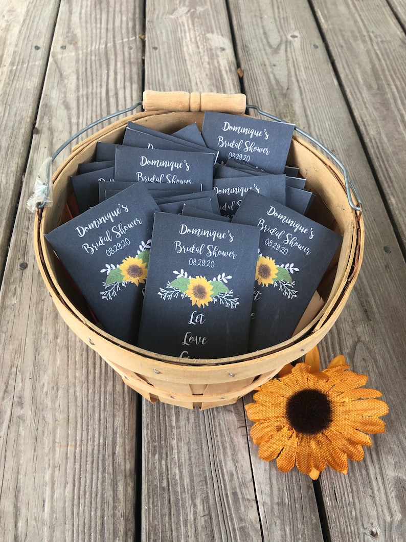 Sunflower Wedding Favors Sunflowers Seed Wedding Favors image 0