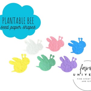 Plantable Seed Paper Bees: Wildflower Baby Shower Favors