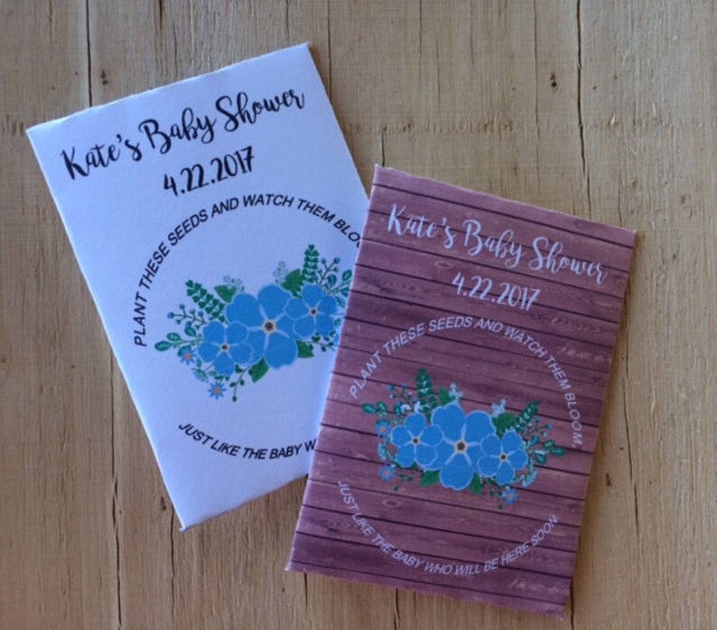 Boy Baby Shower Favors Blue Baby Shower Seed Packet Favors Etsy