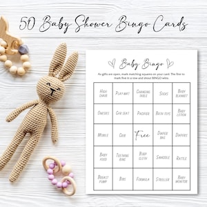 Baby Bingo, Baby-Dusche-Spiele, Babyparty, Babyparty, Baby Bingo Karten, Baby Bingo Printable