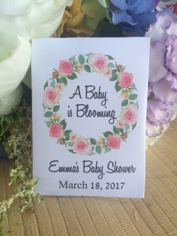 Custom Baby Shower Favors Seed Packets Baby Shower Favors Etsy