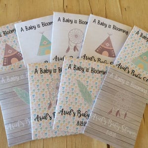 Teepee Baby Shower Seed Packet Favors, tee pee baby shower favors, tribal baby shower favors, dream catcher favors, camping party favors image 1