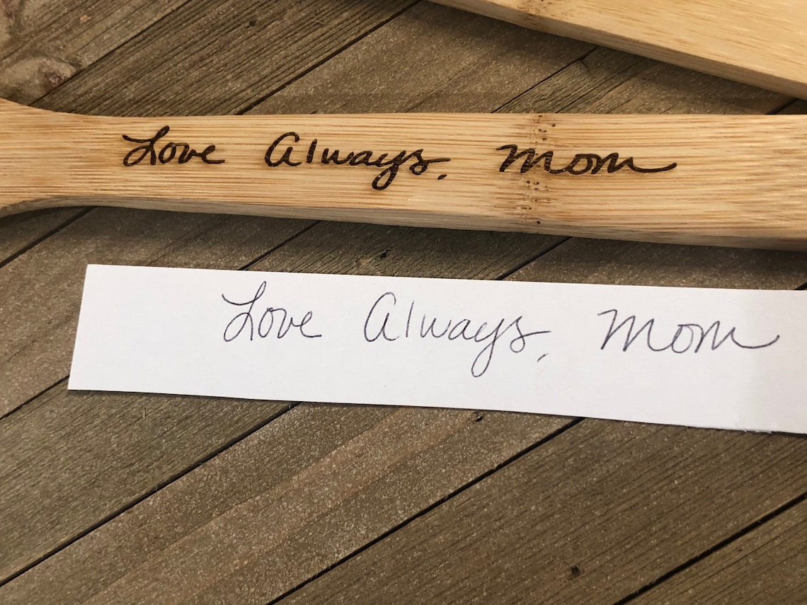 Custom Your Handwriting Gift Handwriting Gift Engraved Wood Etsy