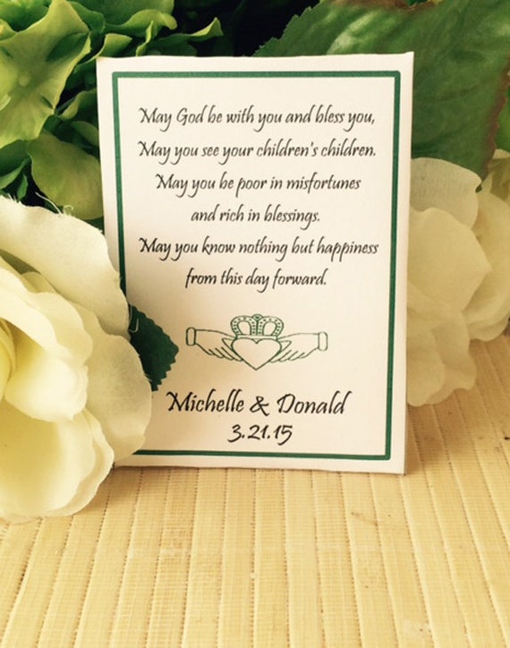 50 Celtic Knot Wedding Bridal Shower Favors Seed Packets Personalized Irish GIFT 