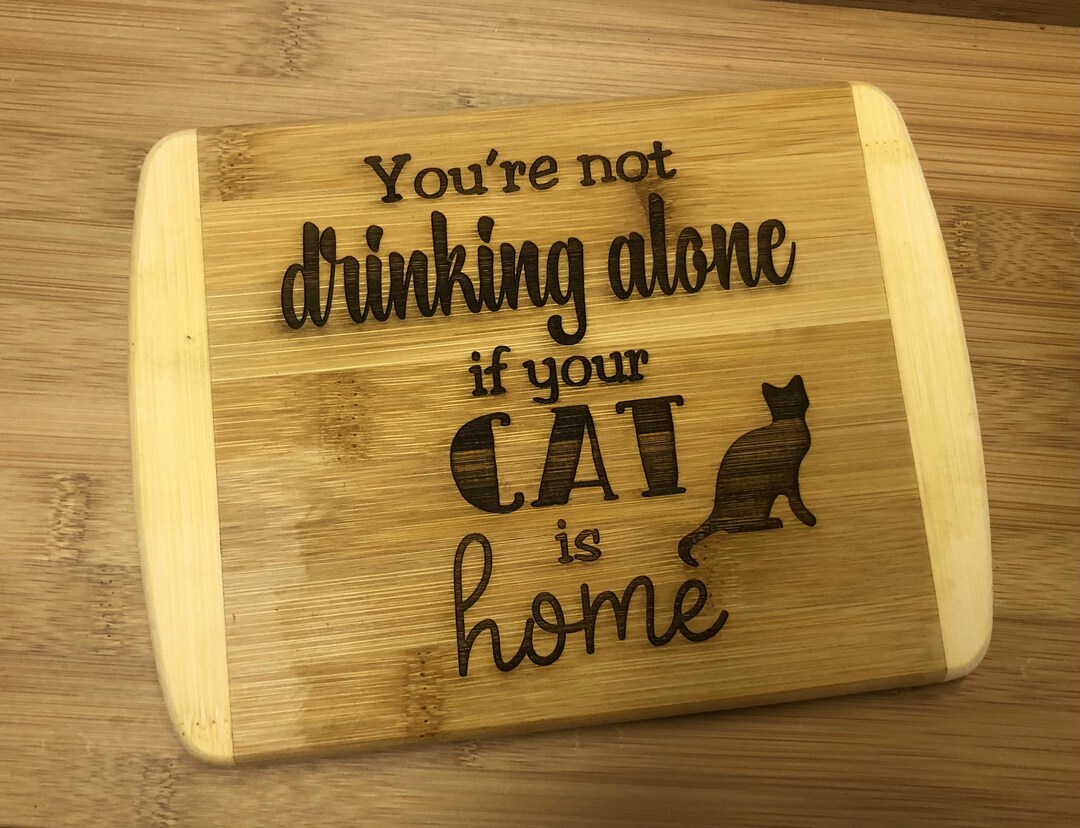 Cat Cutting Board Funny Cat Gift Bar Gift It's Not Etsy