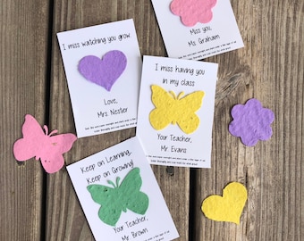 Personalized Wildflower Seed Paper Card: Teacher Student Gift