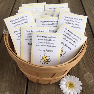 Bee Baby Shower, Boy Baby Favors, Baby Shower Favors, Baby Seed Packets, Bumblebee Baby Shower, Baby Boy Favors, Bee Baby Shower Favors