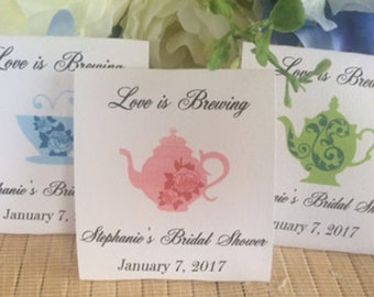 bridal shower favors, tea packets, tea party favors, high tea bridal shower favors, high tea wedding favors