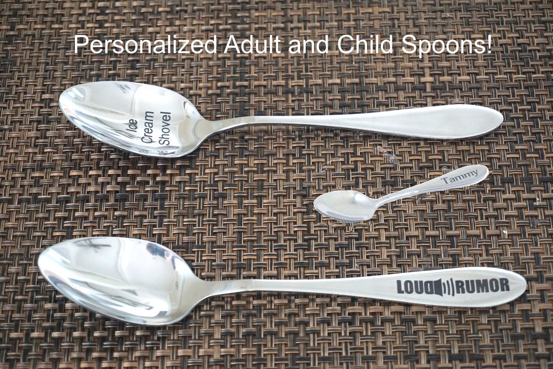 Personalized Spoons, Father's Day Gift, Baby Spoons, Engraved Spoons