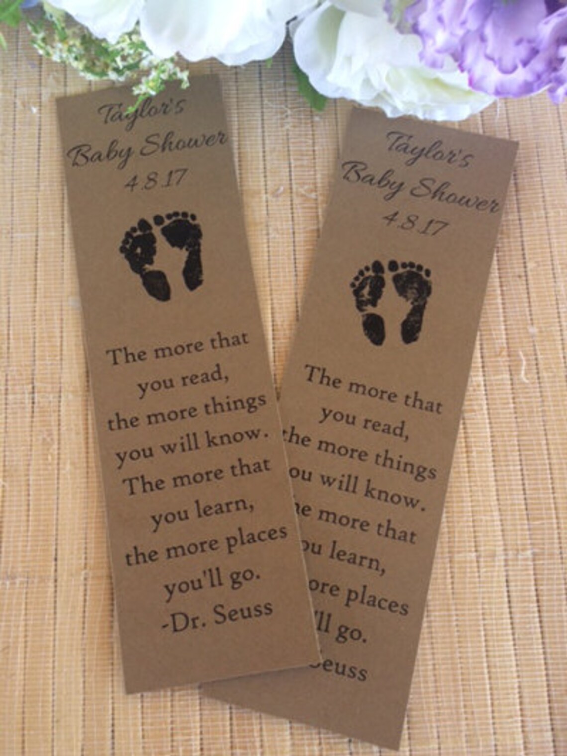 Personalized Bookmarks Baby Shower Bookmark favors baby Etsy