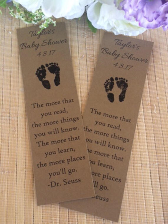 Personalized Bookmarks Baby Shower 