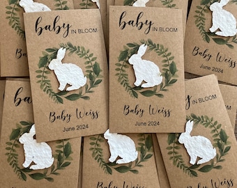 Plantable Woodland Baby Shower Favors: Wildflower Seed Paper Cards