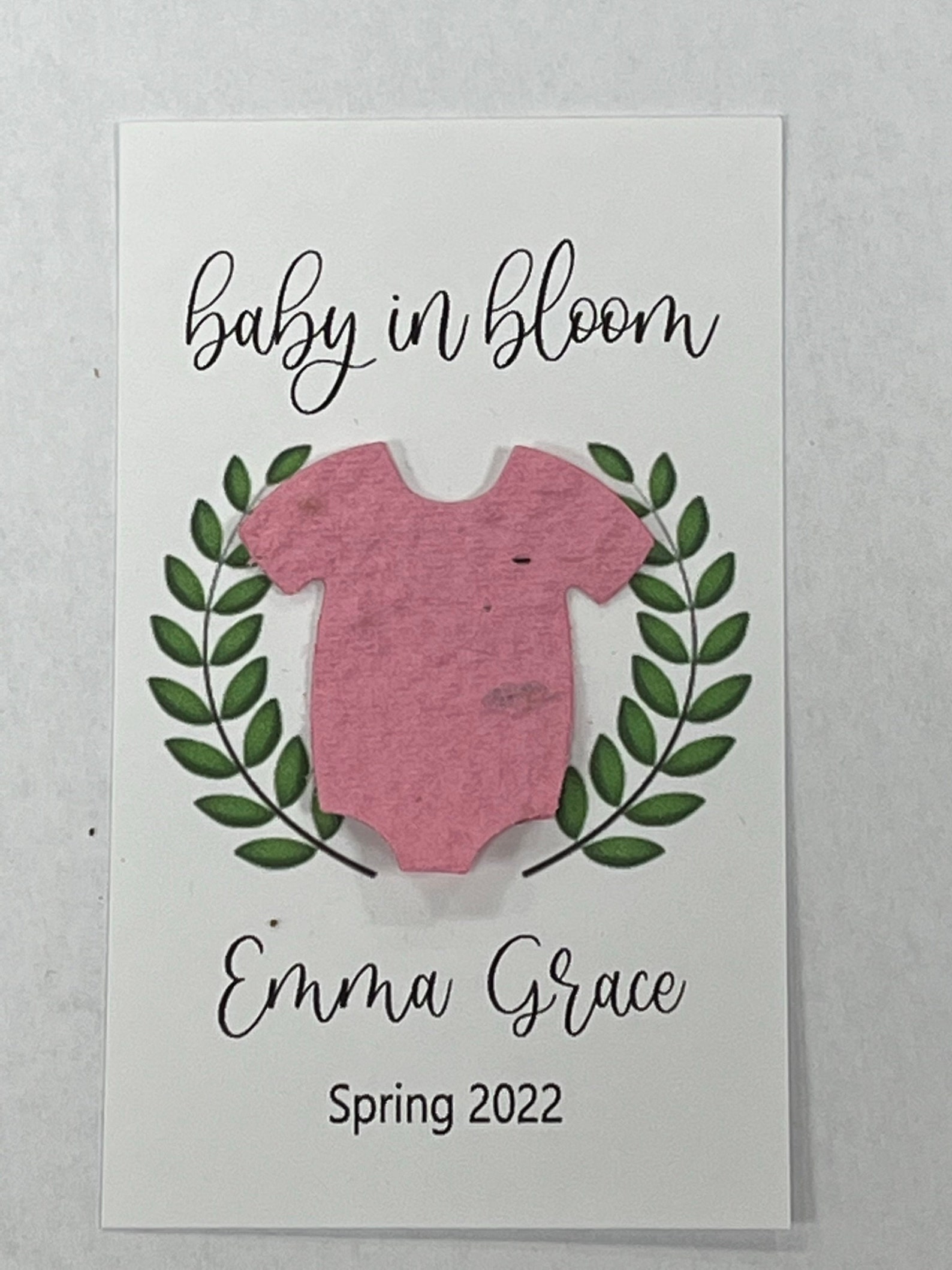 Flower Seed Paper Cards for Baby Shower Favors Eco Friendly Etsy