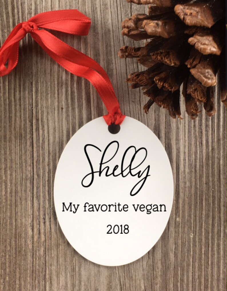 vegan ornament friends not food gift custom vegan gift friend not food vegetarian ornament vegan christmas ornament vegetarian gift