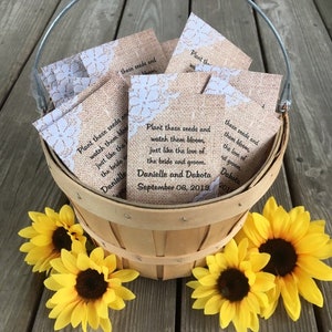 Custom wedding favors, seed packet wedding favors, rustic wedding favors, seed packets image 3