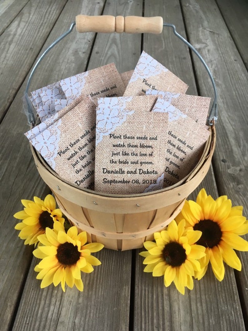 Custom wedding favors, seed packet wedding favors, rustic wedding favors, seed packets image 3