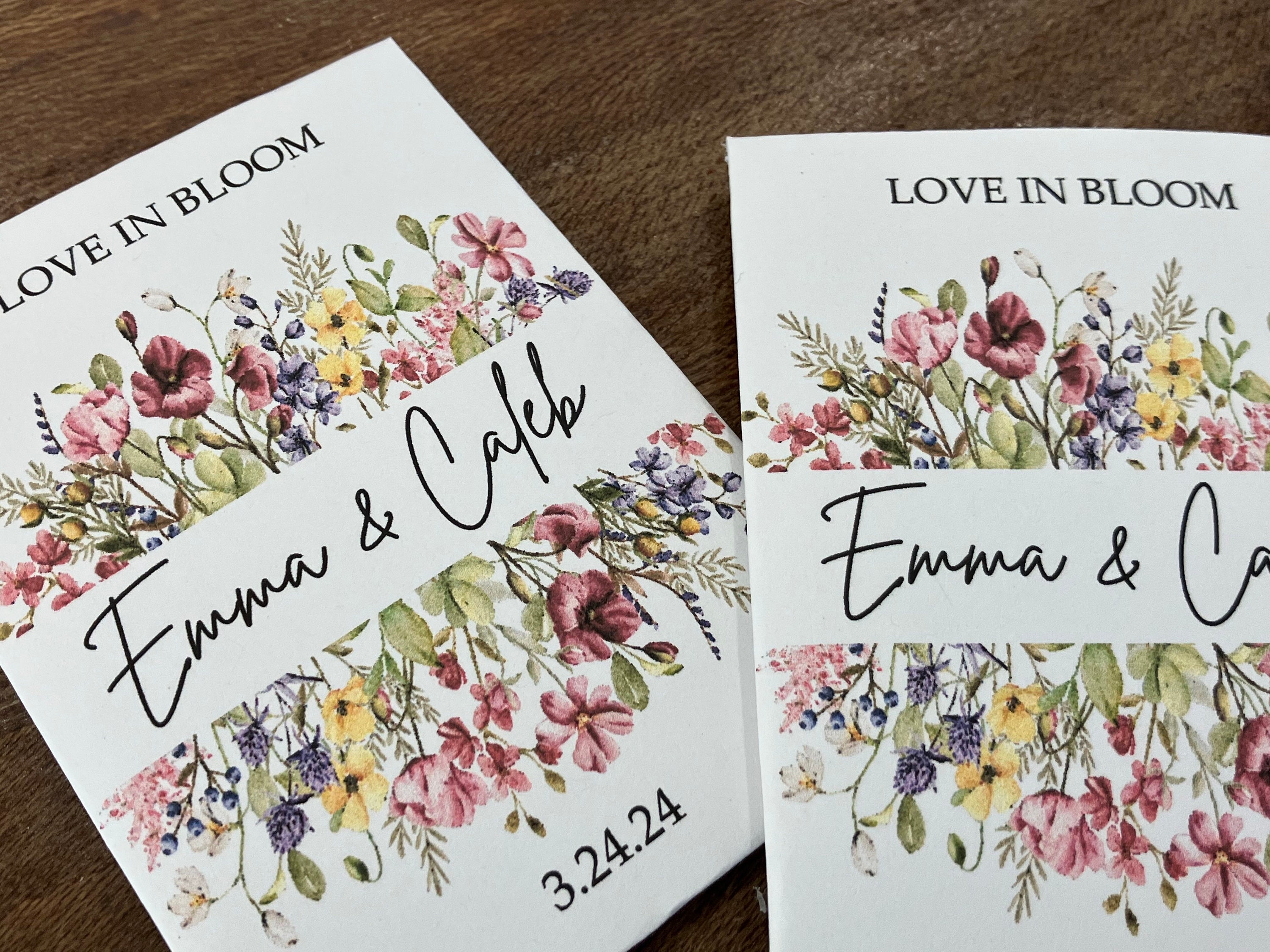 Wildflower Seed Packet Wedding Favors