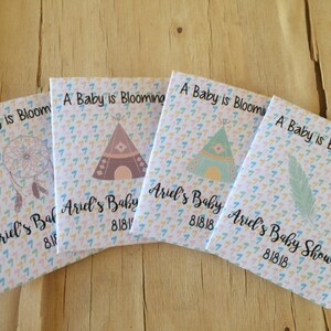 Teepee Baby Shower Seed Packet Favors, tee pee baby shower favors, tribal baby shower favors, dream catcher favors, camping party favors image 2