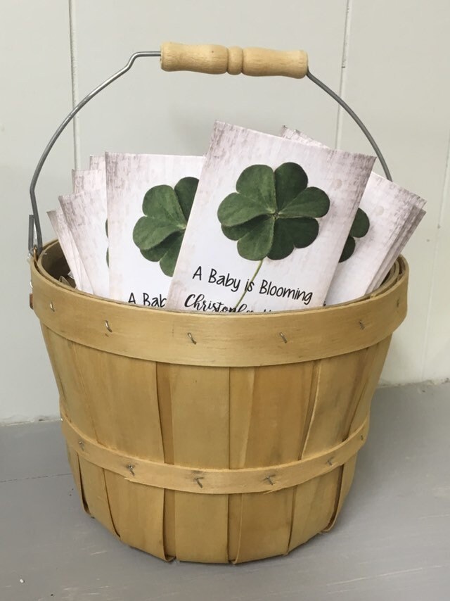 Baby Shower Seed Packet Favors Shamrock Baby Shower Favors Etsy