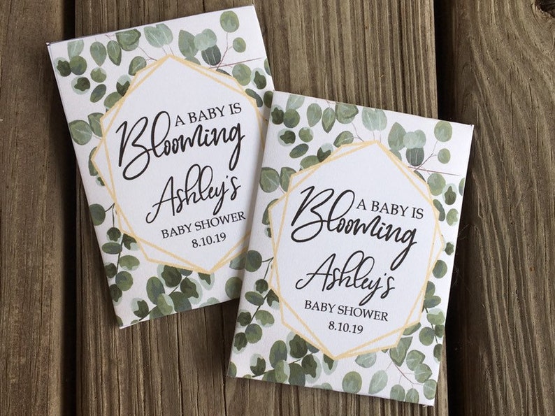Custom Eucalyptus Baby Shower Favors Eucalyptus Seed Packets Etsy