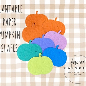 Plantable Seed Paper Pumpkins: Fall Baby Shower Favors