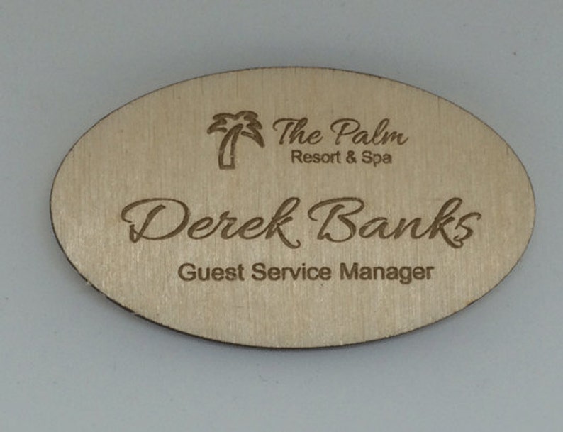 Personalized Name Tags Wood Name Tags Name Tags for Work Etsy