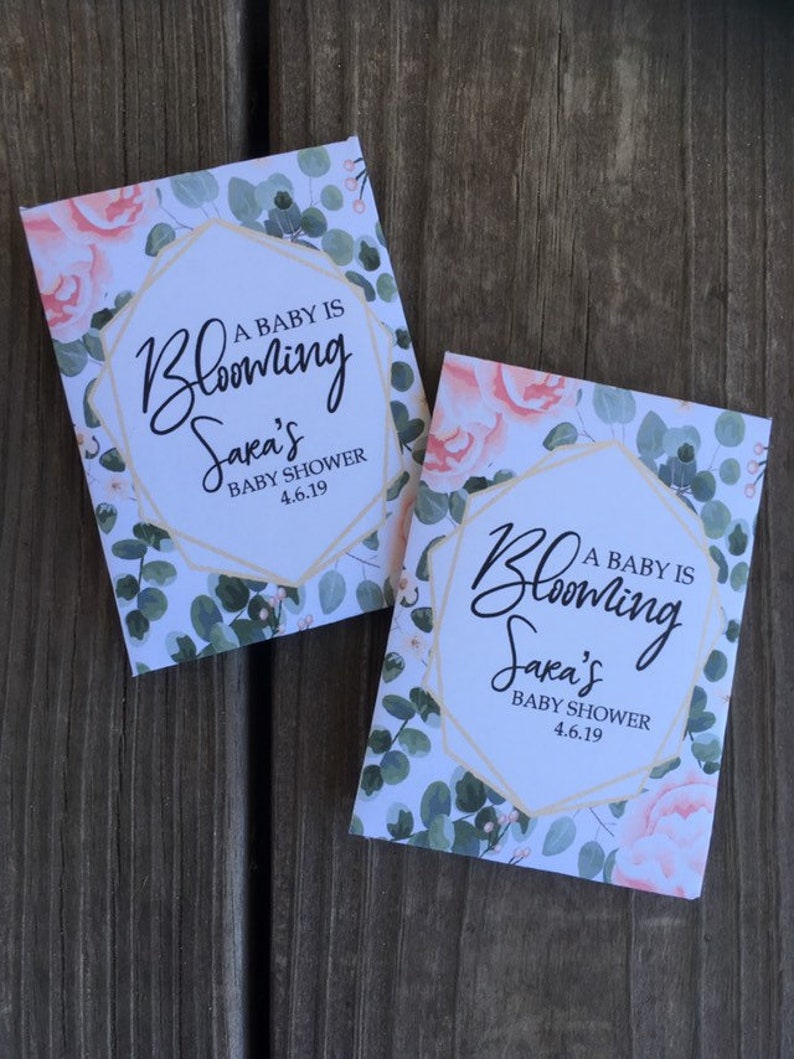 Custom Eucalyptus Baby Shower Favors Eucalyptus Seed Packets Etsy