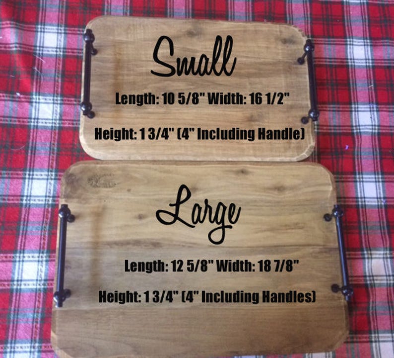 Personalized Wood Serving Tray With Handles Personalized Home Etsy