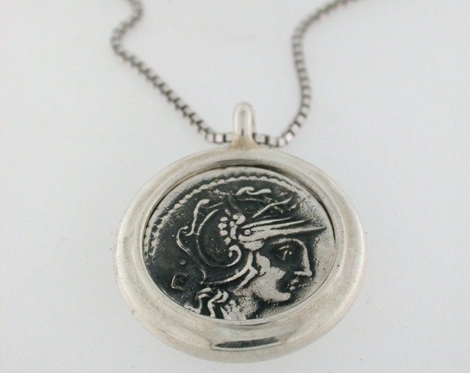 925‰ silver pendant with ROMAN SILVER COIN