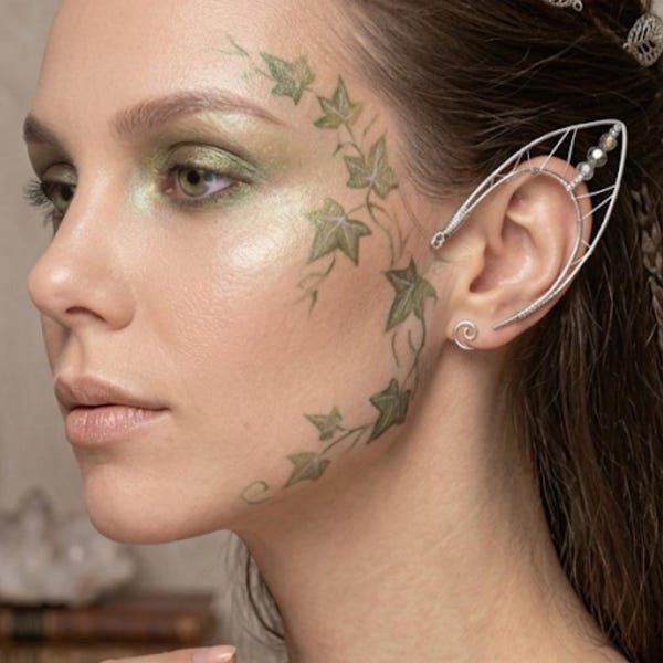 Elf Ear Cuff Fantasy Elvish Earcuff No Pierce Cosplay Earring Costume Jewelry Faeteam Fairy Elf Ears Wedding Jewelry Gift for Girlfriend