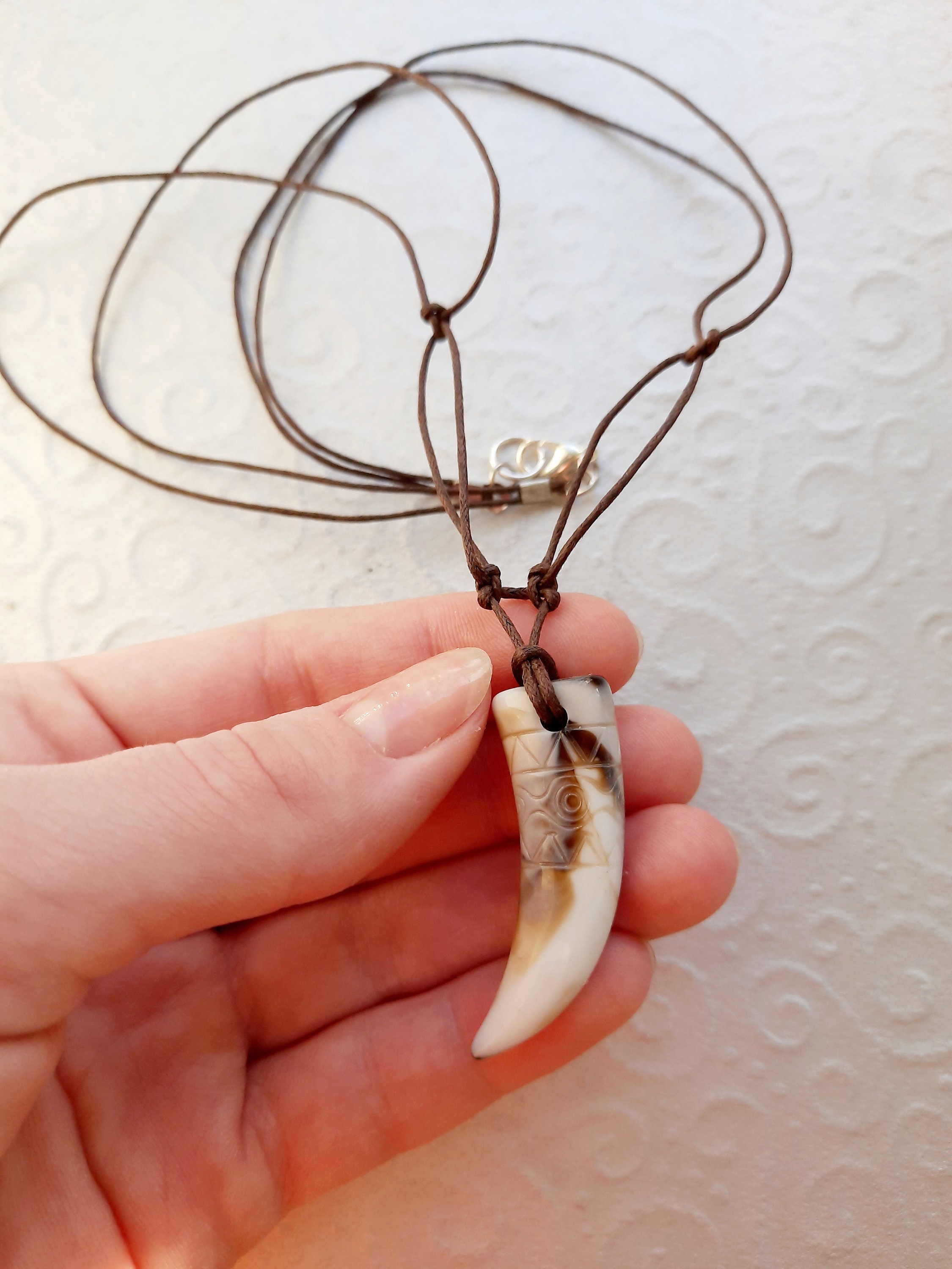 African lion tooth necklace clearance