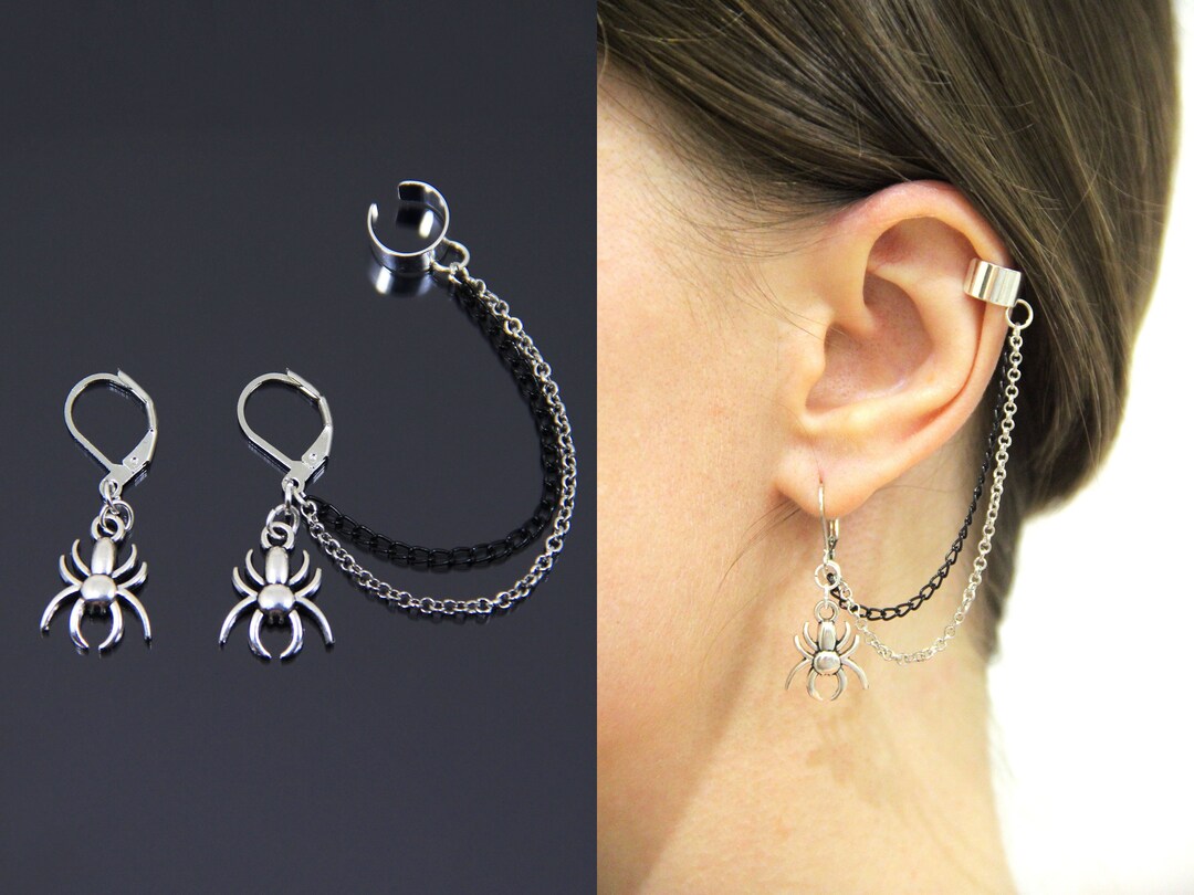Silver Ear Cuff Earrings Key Jewelry No Piercing Ear -  Israel
