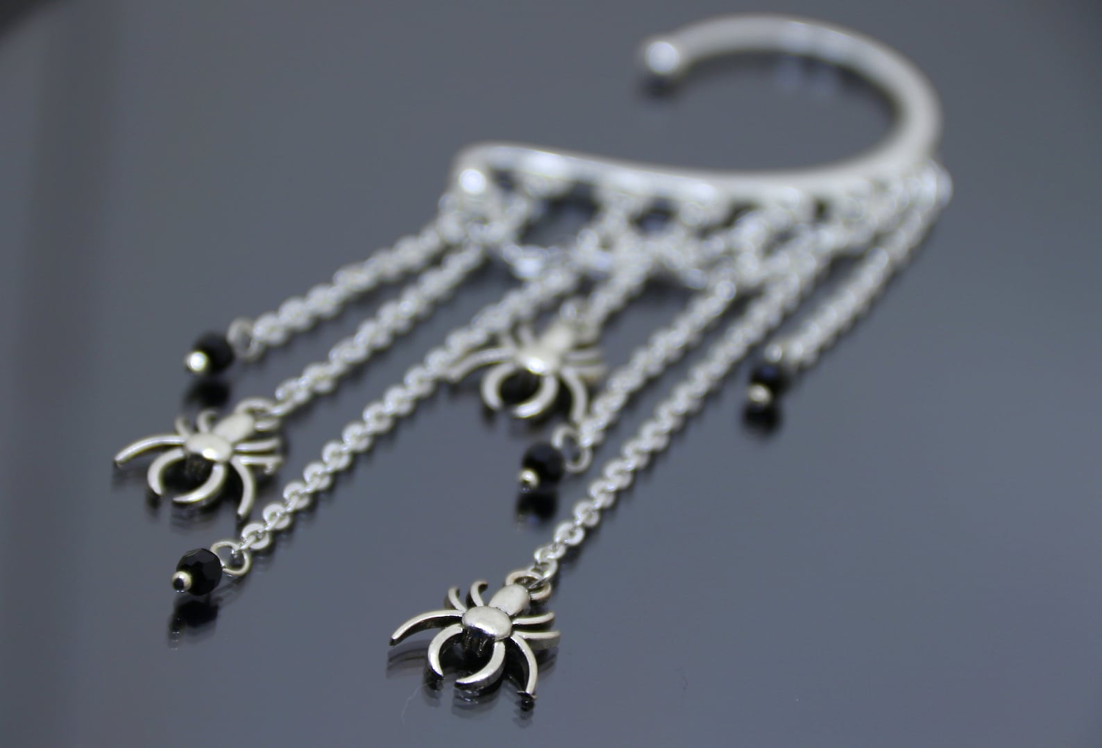 Spider Ear Cuff Silver Cuff Earrings No Piercing Jewelry Etsy