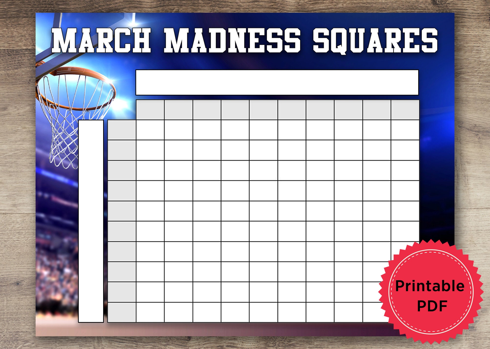 Printable March Madness Squares Instant Download NCAA Etsy Australia