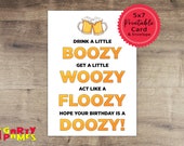 Beer Birthday Card Funny Printable Greeting Instant PDF - Etsy