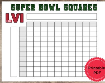 Printable Football Squares Etsy
