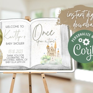 Storybook Baby Shower Welcome Sign: Fantasy Wedding Poster (Digital Download)