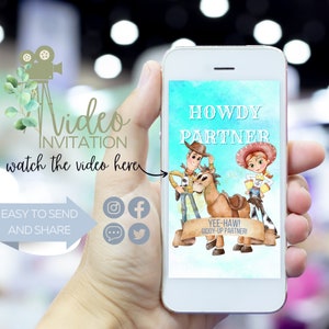 Toy Story Birthday Video Invitation: Western Cowboy Theme (Digital)