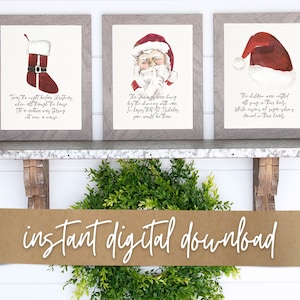 Twas the Night Before Christmas Art: Santa Claus Gallery Posters (Digital Download)