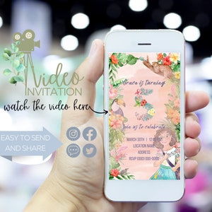 Encanto Birthday Party Video Invitation, Mirabel Customized Animated Invite, Tropical Evite