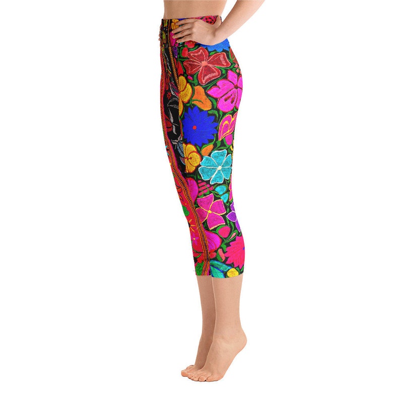 Yoga Capri Leggings Gypsy Yoga Gypsy Girl Bohemian Gypsy Gypsy Pattern Color Pattern Yoga
