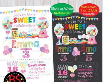 Candyland Birthday Invitation, Candyland Invitation, Sweet Shop Party, Candy Shop Invitation, Candy Invitation, Candyland Birthday