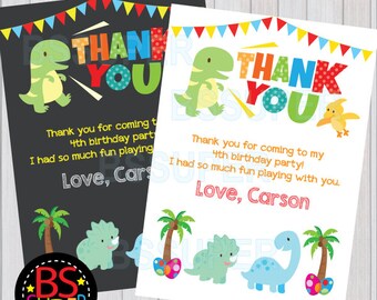 Dinosaur Party Thank You Card