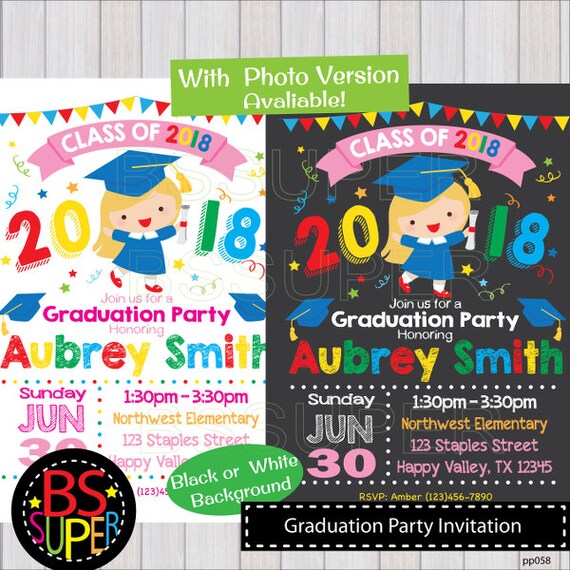 Kindergarten Graduation Party Invitations 3